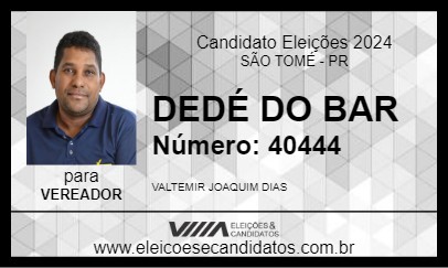 Candidato DEDÉ DO BAR 2024 - SÃO TOMÉ - Eleições