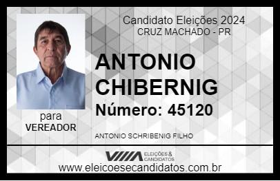 Candidato ANTONIO CHIBERNIG 2024 - CRUZ MACHADO - Eleições