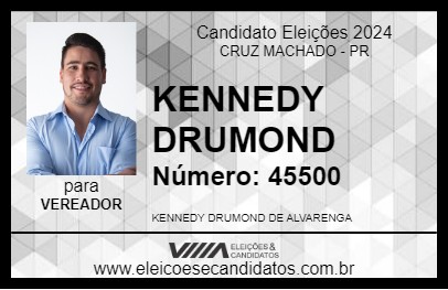 Candidato KENNEDY DRUMOND 2024 - CRUZ MACHADO - Eleições