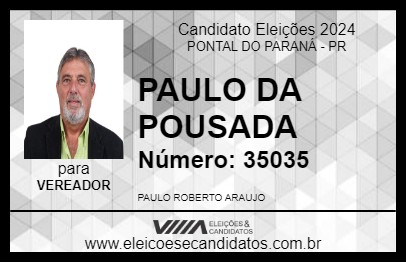 Candidato PAULO DA POUSADA 2024 - PONTAL DO PARANÁ - Eleições