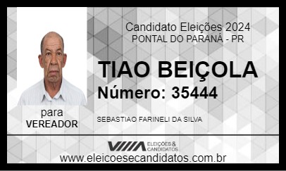 Candidato TIAO BEIÇOLA 2024 - PONTAL DO PARANÁ - Eleições