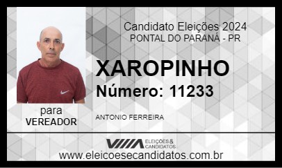 Candidato XAROPINHO 2024 - PONTAL DO PARANÁ - Eleições