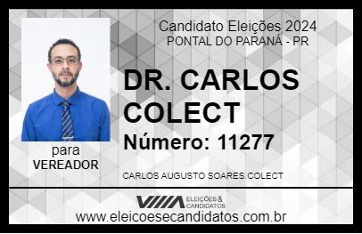 Candidato DR. CARLOS COLECT 2024 - PONTAL DO PARANÁ - Eleições