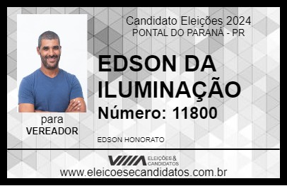 Candidato EDSON DA ILUMINAÇÃO 2024 - PONTAL DO PARANÁ - Eleições