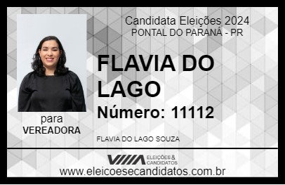 Candidato FLAVIA DO LAGO 2024 - PONTAL DO PARANÁ - Eleições