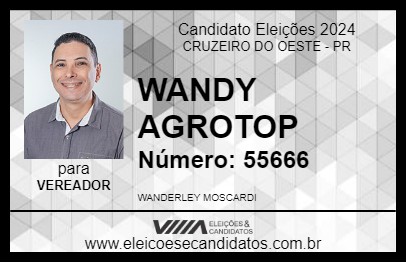 Candidato WANDY AGROTOP 2024 - CRUZEIRO DO OESTE - Eleições