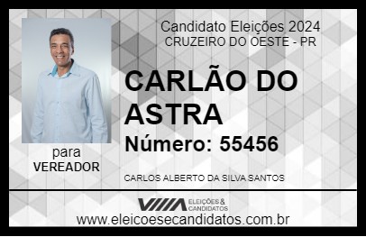 Candidato CARLÃO DO ASTRA 2024 - CRUZEIRO DO OESTE - Eleições