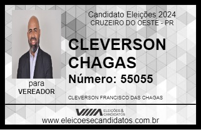 Candidato CLEVERSON CHAGAS 2024 - CRUZEIRO DO OESTE - Eleições