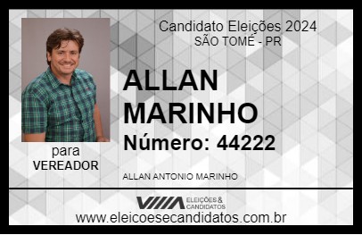 Candidato ALLAN MARINHO 2024 - SÃO TOMÉ - Eleições