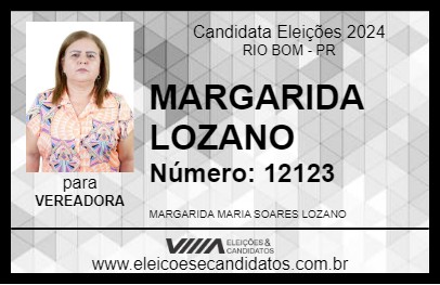 Candidato MARGARIDA LOZANO 2024 - RIO BOM - Eleições