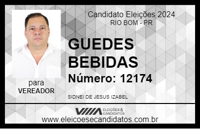 Candidato GUEDES BEBIDAS 2024 - RIO BOM - Eleições