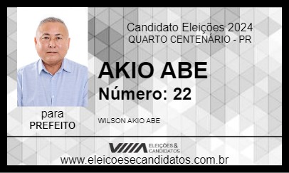 Candidato AKIO ABE 2024 - QUARTO CENTENÁRIO - Eleições