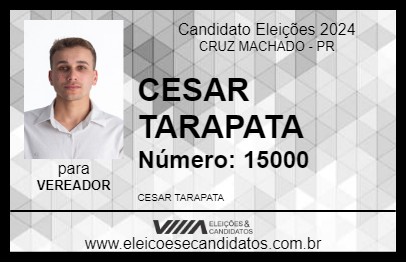 Candidato CESAR TARAPATA 2024 - CRUZ MACHADO - Eleições