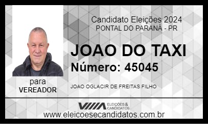 Candidato JOAO DO TAXI 2024 - PONTAL DO PARANÁ - Eleições