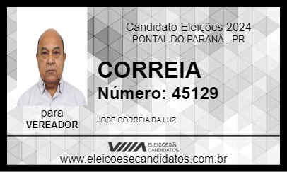 Candidato CORREIA 2024 - PONTAL DO PARANÁ - Eleições