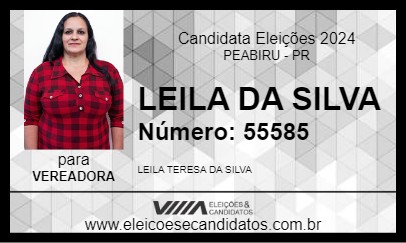 Candidato LEILA DA SILVA 2024 - PEABIRU - Eleições