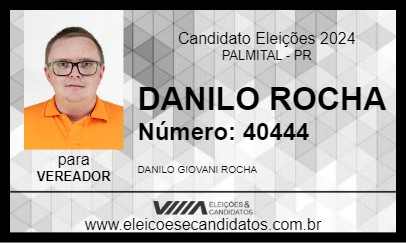 Candidato DANILO ROCHA 2024 - PALMITAL - Eleições