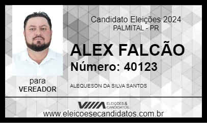 Candidato ALEX FALCÃO 2024 - PALMITAL - Eleições