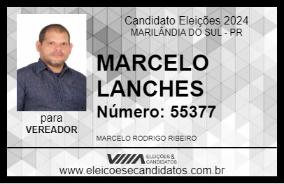 Candidato MARCELO LANCHES 2024 - MARILÂNDIA DO SUL - Eleições