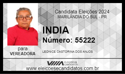 Candidato INDIA 2024 - MARILÂNDIA DO SUL - Eleições