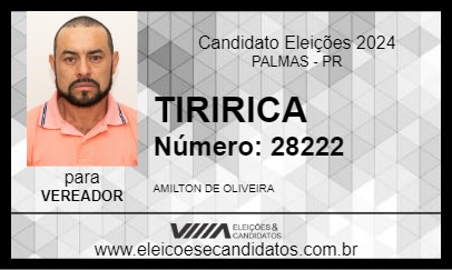 Candidato TIRIRICA 2024 - PALMAS - Eleições