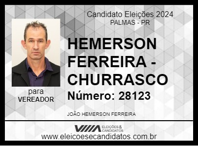 Candidato HEMERSON FERREIRA - CHURRASCO 2024 - PALMAS - Eleições