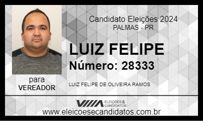 Candidato LUIZ FELIPE 2024 - PALMAS - Eleições