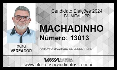 Candidato MACHADINHO 2024 - PALMITAL - Eleições