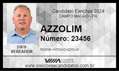 Candidato AZZOLIM 2024 - CAMPO MAGRO - Eleições