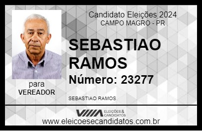 Candidato SEBASTIAO RAMOS 2024 - CAMPO MAGRO - Eleições