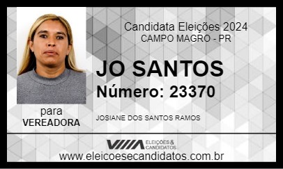 Candidato JO SANTOS 2024 - CAMPO MAGRO - Eleições