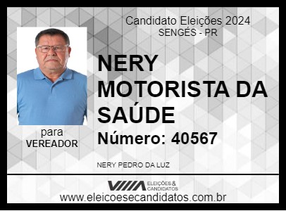 Candidato NERY MOTORISTA DA SAÚDE 2024 - SENGÉS - Eleições