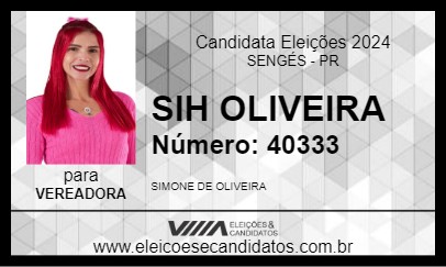 Candidato SIH OLIVEIRA 2024 - SENGÉS - Eleições