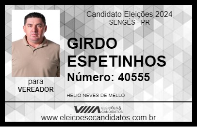 Candidato GIRDO ESPETINHOS 2024 - SENGÉS - Eleições