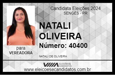 Candidato NATALI OLIVEIRA 2024 - SENGÉS - Eleições