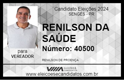 Candidato RENILSON DA SAÚDE 2024 - SENGÉS - Eleições