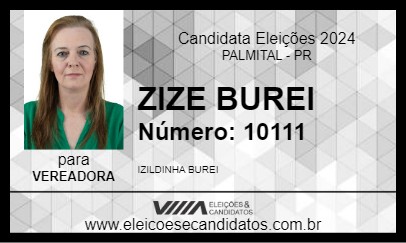 Candidato ZIZE BUREI 2024 - PALMITAL - Eleições