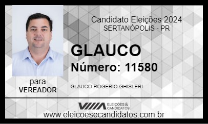 Candidato GLAUCO 2024 - SERTANÓPOLIS - Eleições