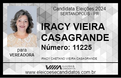 Candidato IRACY VIEIRA CASAGRANDE 2024 - SERTANÓPOLIS - Eleições