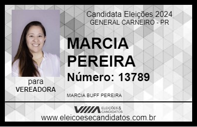 Candidato MARCIA PEREIRA 2024 - GENERAL CARNEIRO - Eleições