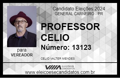 Candidato PROFESSOR CELIO 2024 - GENERAL CARNEIRO - Eleições