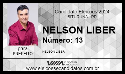 Candidato NELSON LIBER 2024 - BITURUNA - Eleições