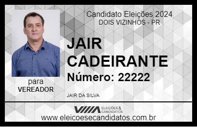 Candidato JAIR CADEIRANTE 2024 - DOIS VIZINHOS - Eleições