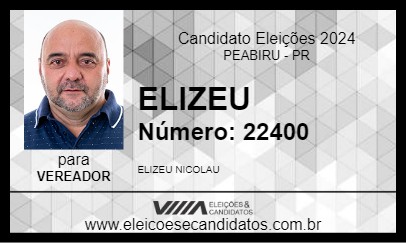 Candidato ELIZEU 2024 - PEABIRU - Eleições