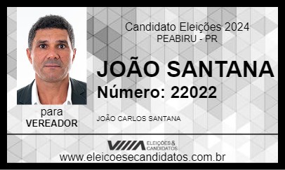 Candidato JOÃO SANTANA 2024 - PEABIRU - Eleições