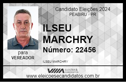 Candidato ILSEU MACHRY 2024 - PEABIRU - Eleições