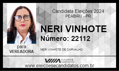 Candidato NERI VINHOTE 2024 - PEABIRU - Eleições