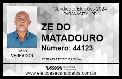 Candidato ZE DO MATADOURO 2024 - PARANACITY - Eleições