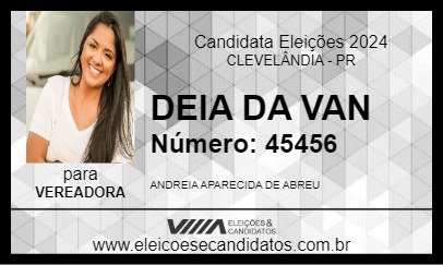 Candidato DEIA DA VAN 2024 - CLEVELÂNDIA - Eleições