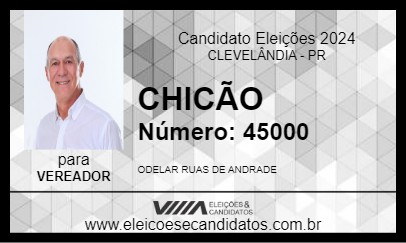 Candidato CHICÃO 2024 - CLEVELÂNDIA - Eleições